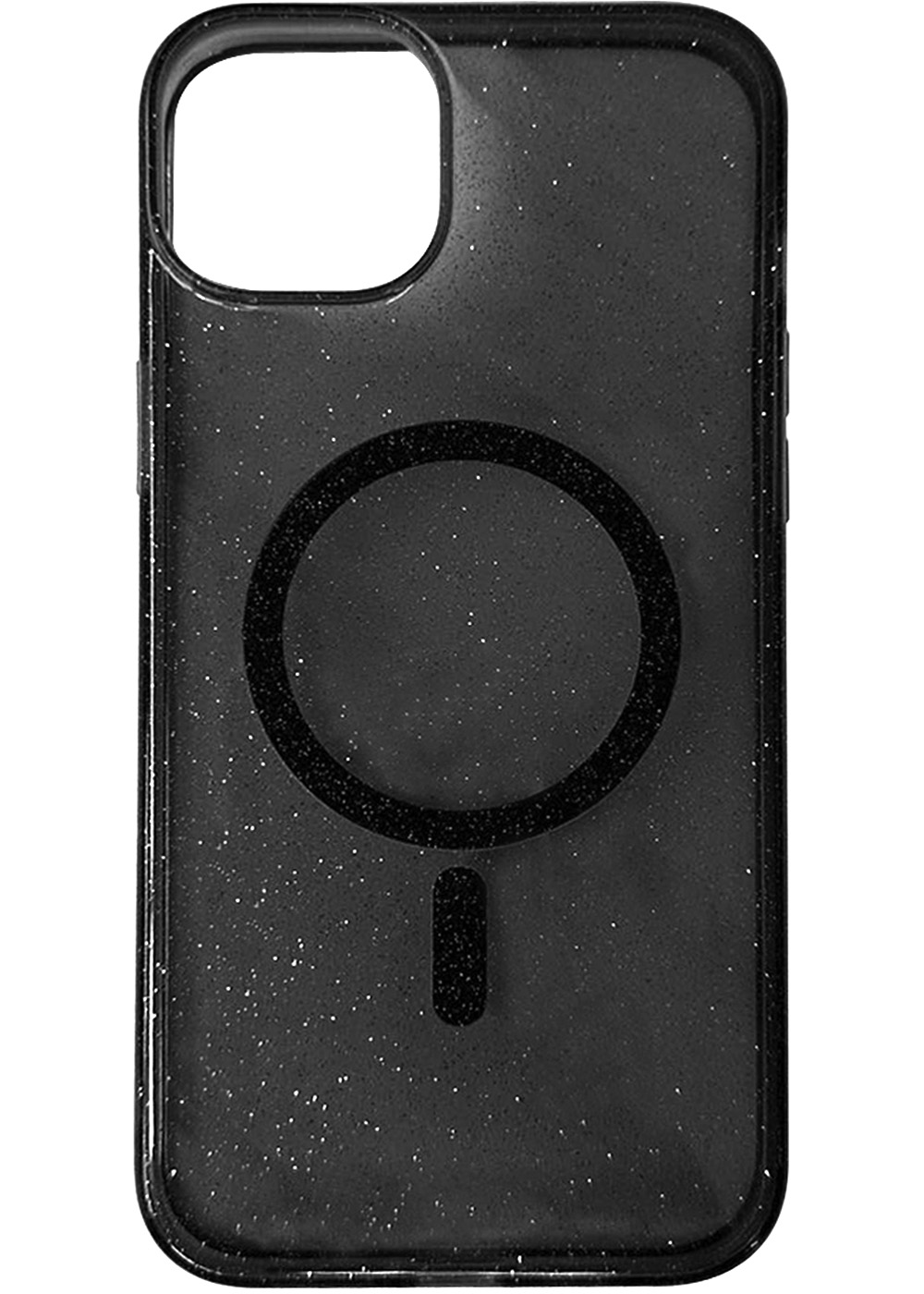 iPhone 15 Pro Fleck Glitter MagSafe Clear Case Black